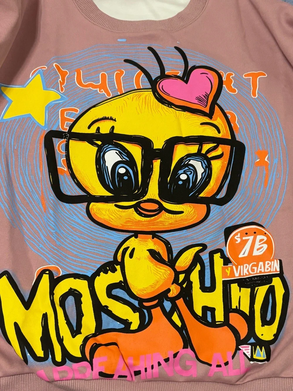 Graphic Tweety Pink Pullover Sweatshirt